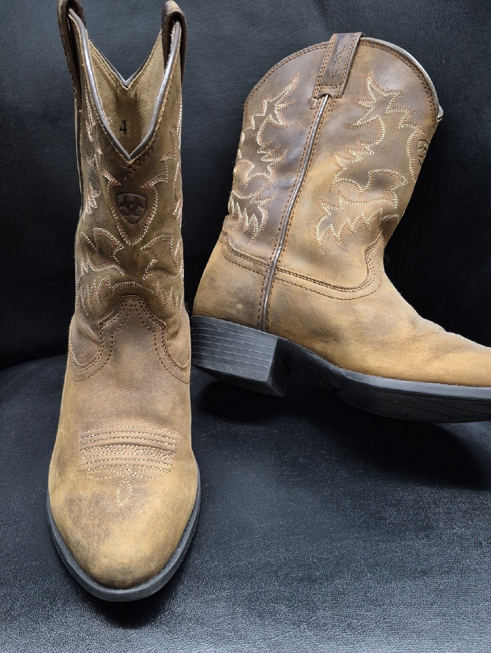 ARIAT Children's  Heritage Western Brown Leather Cowboy Boots